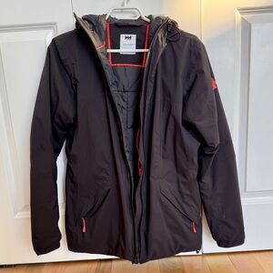 Helly Hansen Women's Black and Orange Insulated Jacket